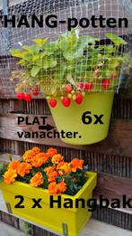 GROTE (hang-) Potten & Onderschalen. Pot 2 euro. Schaal 1,50, Tuin en Terras, Bloempotten, Kunststof, Tuin, Rond, Gebruikt