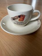 Kop en schotel Jet ter Steege REDBREAST, Huis en Inrichting, Keuken | Servies, Ophalen of Verzenden, Zo goed als nieuw, Overige stijlen