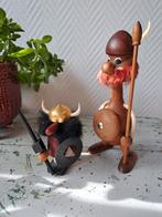 Vintage houten Scandinavische Viking figuren, Antiek en Kunst, Ophalen of Verzenden