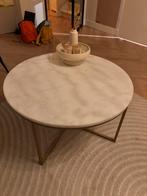 Salontafel | 80cm | Marmeren blad | Lichte beschadiging, Ophalen, Overige materialen, Gebruikt, Rond