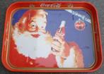 coca cola dienblad kerstman blauwe achtergrond 28x21, Verzamelen, Verzenden