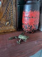 Messing vintage kikker beeldje brocante, Antiek en Kunst, Ophalen of Verzenden