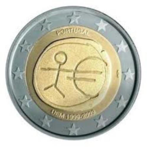 2 Euro Portugal 2009 UNC - 10 jaar EMU, Postzegels en Munten, Munten | Europa | Euromunten, Losse munt, 2 euro, Portugal, Verzenden