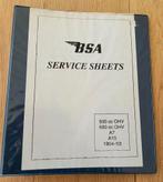 BSA A7 A10 1954 1963  Service sheets. Let op: zijn kopieën., Motoren, Ophalen of Verzenden