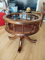 Scheepskabinet Drankentafeltje - Rond Houten Tafeltje, 45 tot 60 cm, Minder dan 55 cm, Gebruikt, Rond
