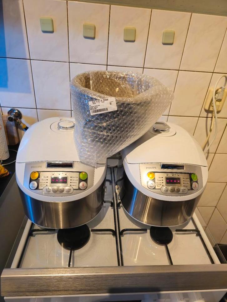 2 Philips Multicoockers, Witgoed en Apparatuur, Slowcookers, Zo goed als nieuw, Timer, Vaatwasmachinebestendig, Ophalen