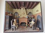 Miniatuur woonkamer Kijkkastje, Rariteitenkabinet, Roombox, Verzamelen, Poppenhuizen en Toebehoren, Ophalen of Verzenden, Gebruikt