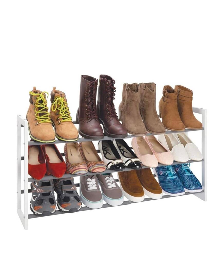 Verstelbaar schoenenrek (van 46,4 - 79 cm breed) 3 lagen, Ophalen of Verzenden, Nieuw