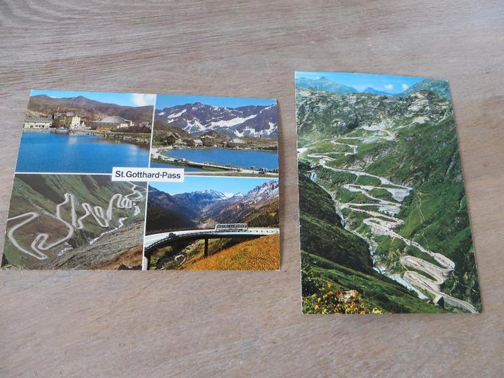 Ansichtkaart St.Gotthard- Pass Zwitserland 2 stuks, Verzamelen, Ansichtkaarten | Buitenland, Ongelopen, Overig Europa, 1980 tot heden