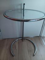 Glazen bijzettafel, Ophalen, Minder dan 55 cm, Gebruikt, Rond