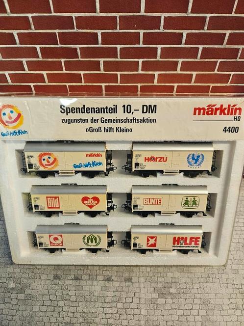 Marklin 4400 special goederen wagons set in doos, Hobby en Vrije tijd, Modeltreinen | H0, Zo goed als nieuw, Wagon, Wisselstroom