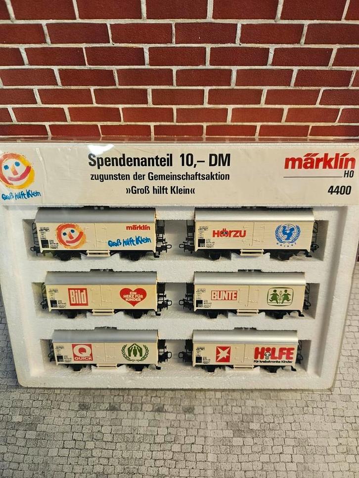 Marklin 4400 special goederen wagons set in doos, Hobby en Vrije tijd, Modeltreinen | H0, Zo goed als nieuw, Wagon, Wisselstroom