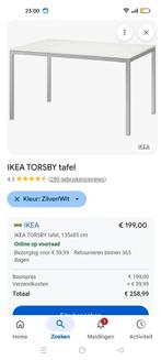 IKEA hoogglans wit eettafel, Ophalen of Verzenden, Zo goed als nieuw