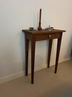 Massief Noten Sidetable met kleine Lade, Huis en Inrichting, 50 tot 100 cm, Zo goed als nieuw, Overige houtsoorten, Ophalen