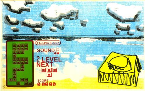 Boris Jouri Brink - litho - FALLING Block, Antiek en Kunst, Kunst | Litho's en Zeefdrukken, Ophalen of Verzenden
