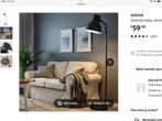Lamp IKEA hektar, Huis en Inrichting, Lampen | Vloerlampen, Ophalen, Zo goed als nieuw, Metaal, 150 tot 200 cm