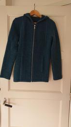 Walkstof jas met capuchon, petrol, Blauw, Nieuw, Ophalen of Verzenden, Maat 36 (S)