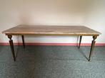 Retro salontafel met natuurstenen blad, Ophalen, Overige materialen, Gebruikt, 50 tot 100 cm