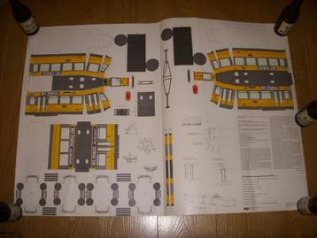 Grote bouwplaat nieuwe Amsterdamse Tram GVB 1979 beschikbaar voor biedingen