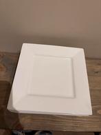 Witte Vierkante Borden - Set van 8, Huis en Inrichting, Keuken | Servies, Ophalen, Gebruikt, Bord(en), Effen