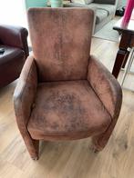 Bruine fauteuil met armleuningen €20 per stuk, Huis en Inrichting, Fauteuils, Gebruikt, Minder dan 75 cm, Ophalen of Verzenden