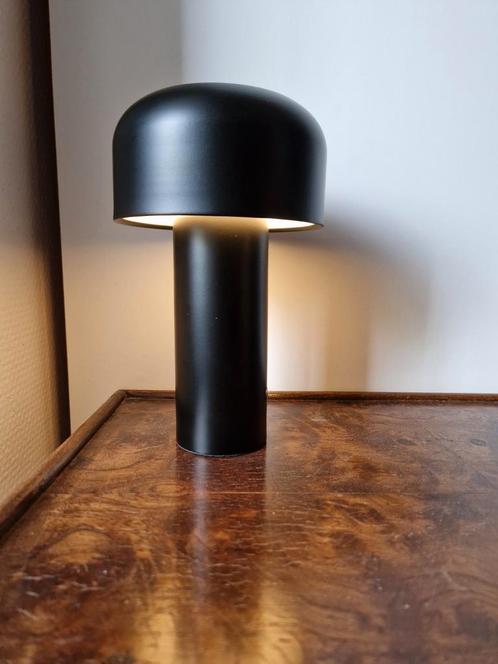 Matzwarte design lamp mushroom of paddestoel draadloos, Huis en Inrichting, Lampen | Tafellampen, Zo goed als nieuw, Minder dan 50 cm