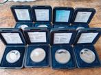 8 Zilveren Proof Munten Nederland, Postzegels en Munten, Munten | Nederland, Koningin Beatrix, Zilver, Losse munt, Overige waardes