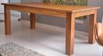 Massief teakhouten eettafel, Huis en Inrichting, Ophalen, Gebruikt, Teakhout, 200 cm of meer