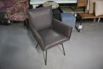 3 x luxe eetkamerstoel SANNE Jess Design leer armleuningen, Huis en Inrichting, Stoelen, Ophalen, Gebruikt, Metaal, Drie