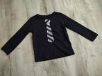 Prachtige zwarte longsleeve wrijf stropdas, 110. Feesttrui., Kinderen en Baby's, Onb, Shirt of Longsleeve, Onb, Jongen