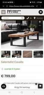 Salontafel teakhout, Huis en Inrichting, Tafels | Salontafels, Ophalen, Zo goed als nieuw