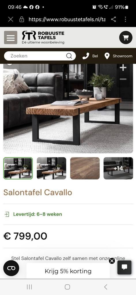 Salontafel teakhout, Huis en Inrichting, Tafels | Salontafels, Zo goed als nieuw, Ophalen