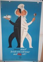 Originele Poster Koksschool Horecabedrijven Den Haag, Verzenden, Gebruikt, A1 t/m A3, Reclame