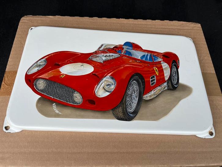 Emaillebord Ferrari, Antiek en Kunst, Antiek | Emaille, Ophalen of Verzenden