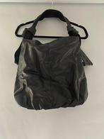 Zwarte leren shopper / schoudertas, Ophalen of Verzenden, Zo goed als nieuw, Zwart, Handtas