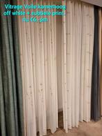 Vitrage voile kamerhoog off white + subtiele print nu €6,-pm, Ophalen of Verzenden, Nieuw