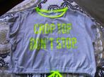 Croptop, lichtgrijs met fluor geel, maat M., Kleding | Dames, Maat 38/40 (M), Overige kleuren, Ophalen of Verzenden, Zo goed als nieuw