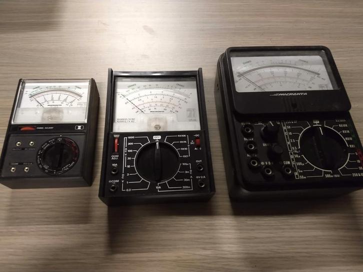 Micronta vintage multimeters, Doe-het-zelf en Verbouw, Meetapparatuur, Zo goed als nieuw, Multimeter, Ophalen of Verzenden