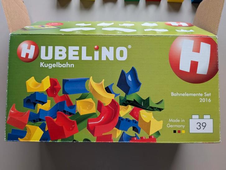Hubelino Kogelbaan Set - 39 Delig, Kinderen en Baby's, Speelgoed | Bouwstenen, Gebruikt, Overige merken, Ophalen of Verzenden