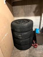 Set winterbanden 205/55 R16 incl doppen, Ophalen, Gebruikt, 16 inch, Banden en Velgen