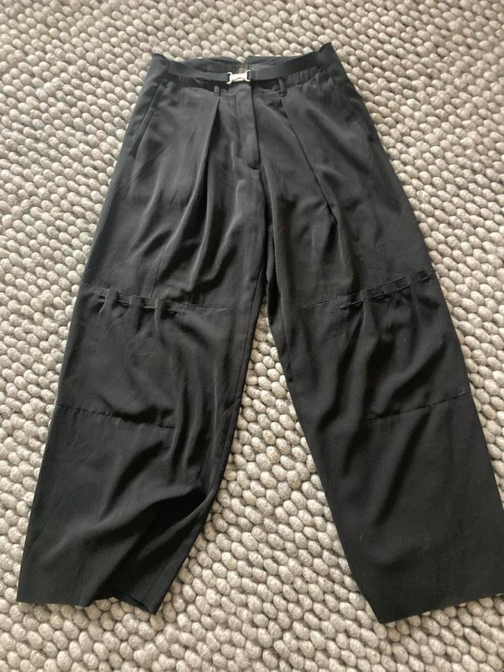 Zwarte Le Jean de Marithé Girbaud  broek maat M., Kleding | Dames, Broeken en Pantalons, Zo goed als nieuw, Maat 38/40 (M), Zwart