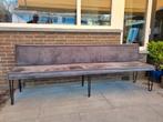 Eettafel bank 240 cm lang grijs, Huis en Inrichting, Banken | Sofa's en Chaises Longues, Ophalen, Driepersoons, Zo goed als nieuw