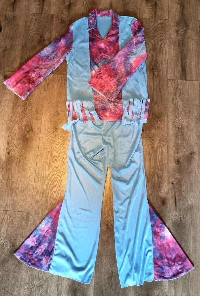 Hippie Kostuum Pak - Maat M/L, Kleding | Heren, Ophalen of Verzenden, Zo goed als nieuw, Overige thema's, Kleding