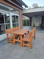 Picknicktafel in goede staat, Tuin en Terras, Picknicktafels, Ophalen, Gebruikt, Rechthoekig, Hout