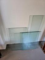 7* glasschappen voor (LUNDIA) VITRINE KAST 4mm en 8mm dik, Ophalen, Minder dan 50 cm, Gebruikt, Glas