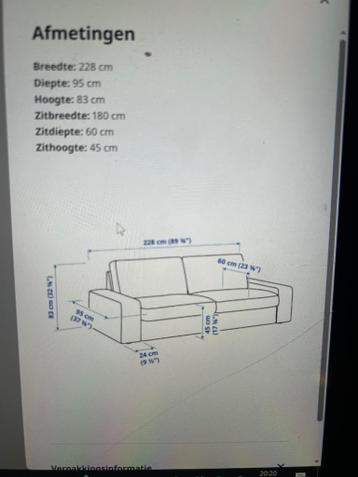 IKEA KIVIK 3-Zitsbank met 2 hoezen - afbeelding 8