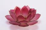 aubergine kandelaar waxinelichthouder lotus 15 cm doorsnede, Overige materialen, Overige kleuren, -, -