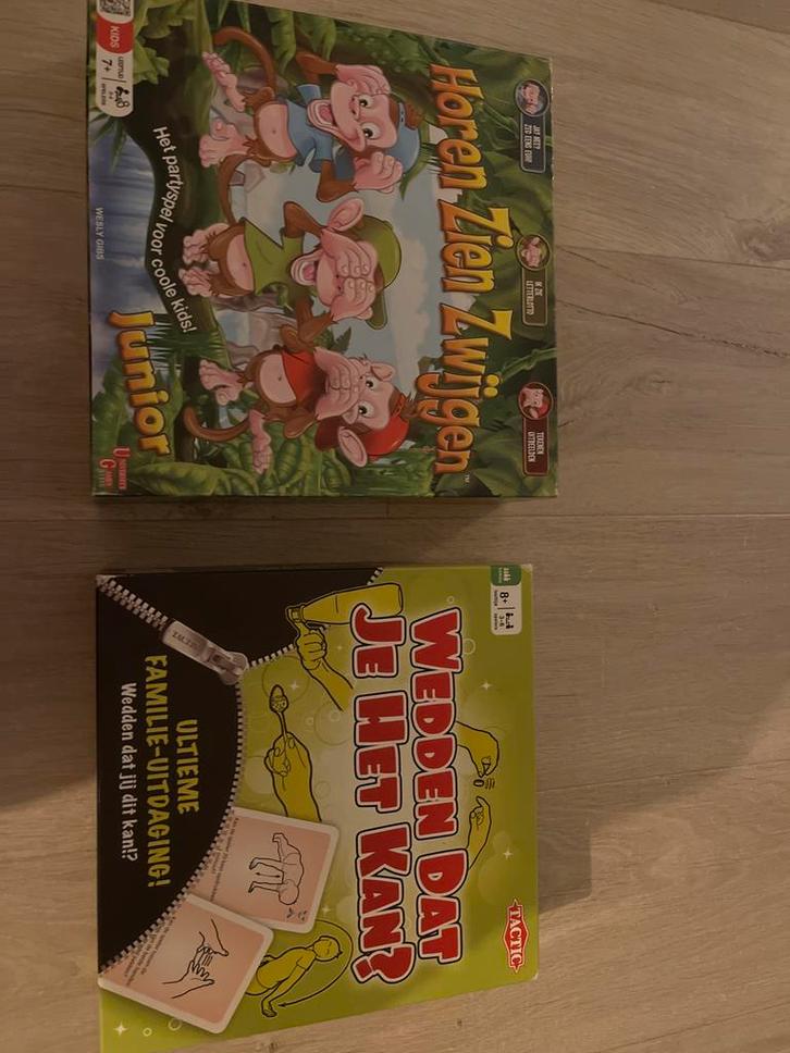 Wedden dat je het kan & Horen Zien Zwijgen, Hobby en Vrije tijd, Gezelschapsspellen | Bordspellen, Gebruikt, Drie of vier spelers