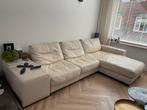 Creme leren Natuzzi bank, Ophalen, Zo goed als nieuw, Leer