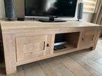 Massief eiken tv-meubel 255x56,5x48cm, Minder dan 100 cm, 200 cm of meer, Ophalen of Verzenden, Eikenhout